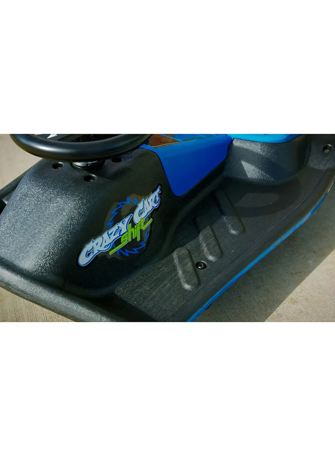 Razor Razor Crazy Cart Shift - Electric Go Kart for Kids 6+ with 360° Auto Drift Steering, 8 mph Max Speed, Low Speed Setting & 40 Minute Ride Time, 5 Mile Range, Ride On with 12V 5Ah Battery - Black & Blue Multicolour ‎77.1x52.5x32.5cm
