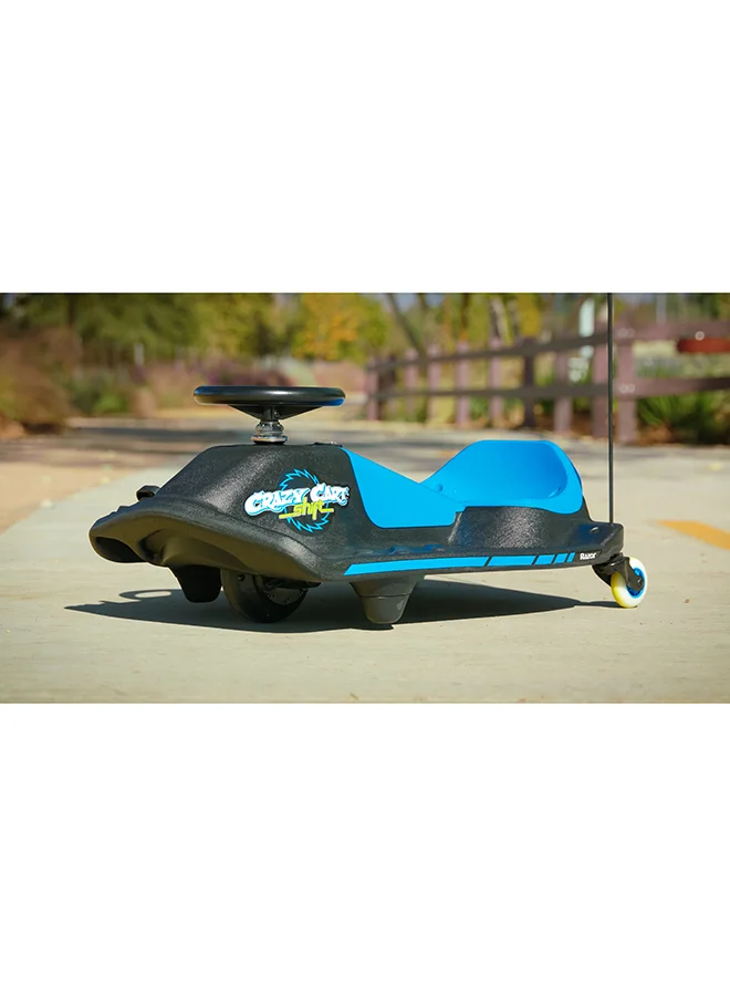 Razor Razor Crazy Cart Shift - Electric Go Kart for Kids 6+ with 360° Auto Drift Steering, 8 mph Max Speed, Low Speed Setting & 40 Minute Ride Time, 5 Mile Range, Ride On with 12V 5Ah Battery - Black & Blue Multicolour ‎77.1x52.5x32.5cm