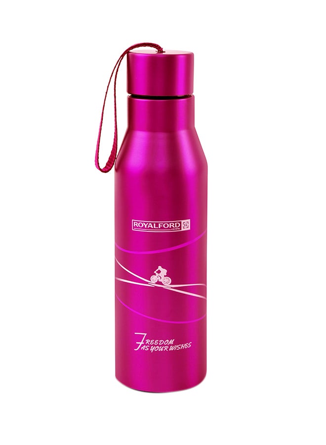Royalford Stainless Steel Vacume Water Bottle Pink 720ml  - Image 1