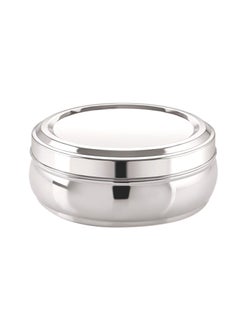 DELCASA Puri Dabba Storage Silver 14cm 