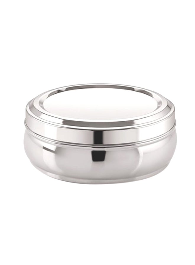 DELCASA Puri Dabba Storage Silver 14cm 