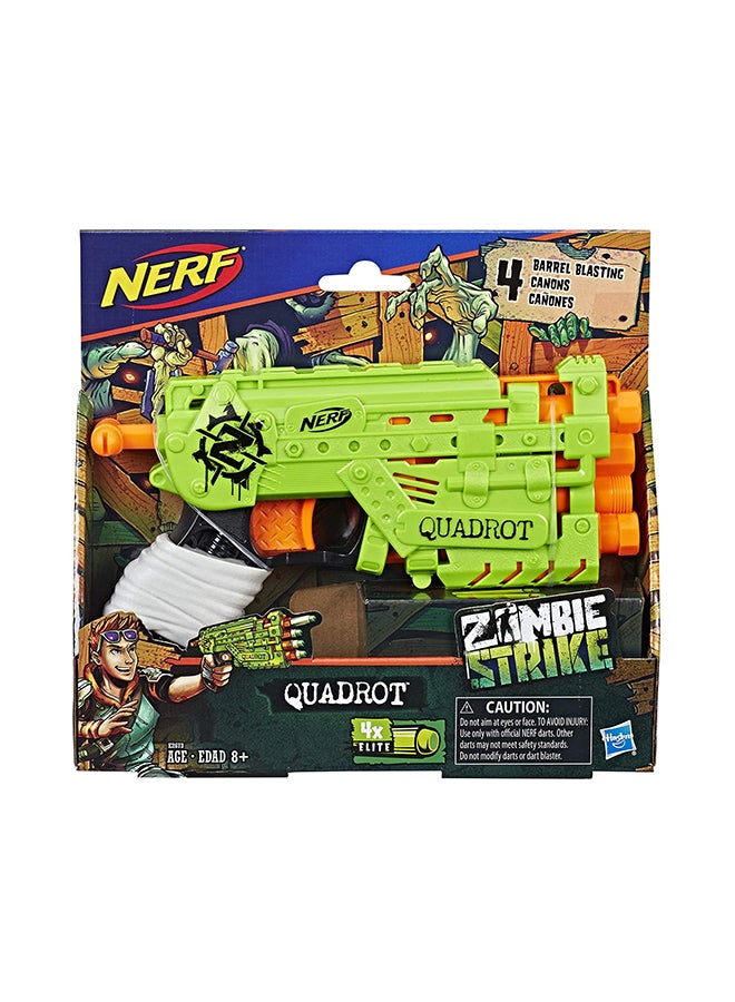 NERF - Zombie Strike Quadrot Blaster With Dart - Image 1