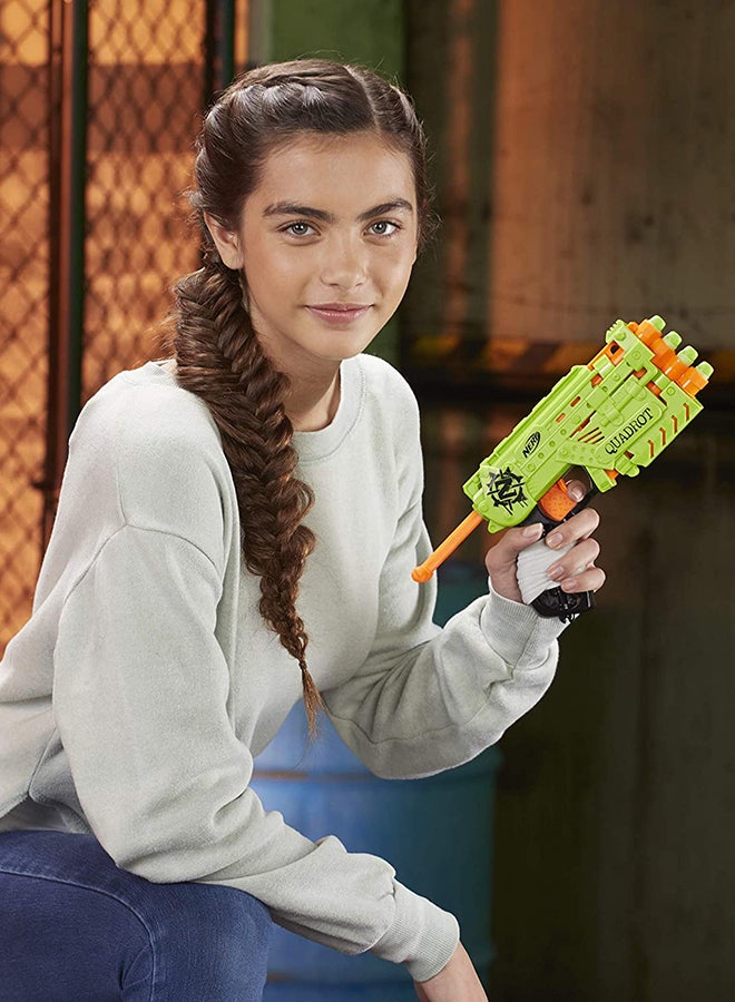 NERF - Zombie Strike Quadrot Blaster With Dart - Image 1
