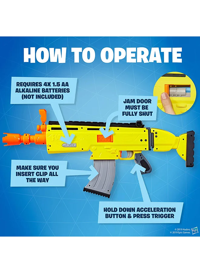 NERF Nerf - Fortnite Ar-L Elite Dart Blaster 6.68x78.74x33.66cm