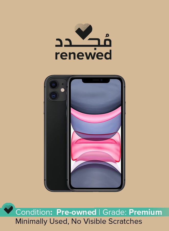 Apple Renewed - iPhone 11 Dual SIM 256GB Black 4G With Facetime  - Image 1