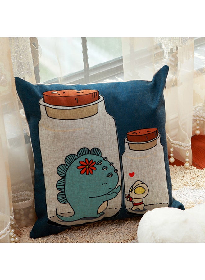 شاربدو وسادة ديكورٍ لينةٍ بطبعة متعدد الألوان 45 x 45سم