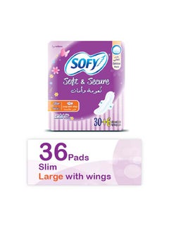 Sofy Soft And Secure, Slim 29cm, Large (36 Pieces) 