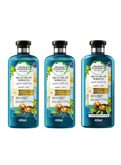 Shampoo And Conditioner With Argan Oil Of Moroco 400ml Pack Of 3