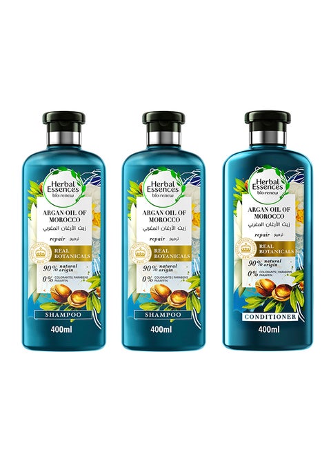 Shampoo And Conditioner With Argan Oil Of Moroco 400ml Pack Of 3