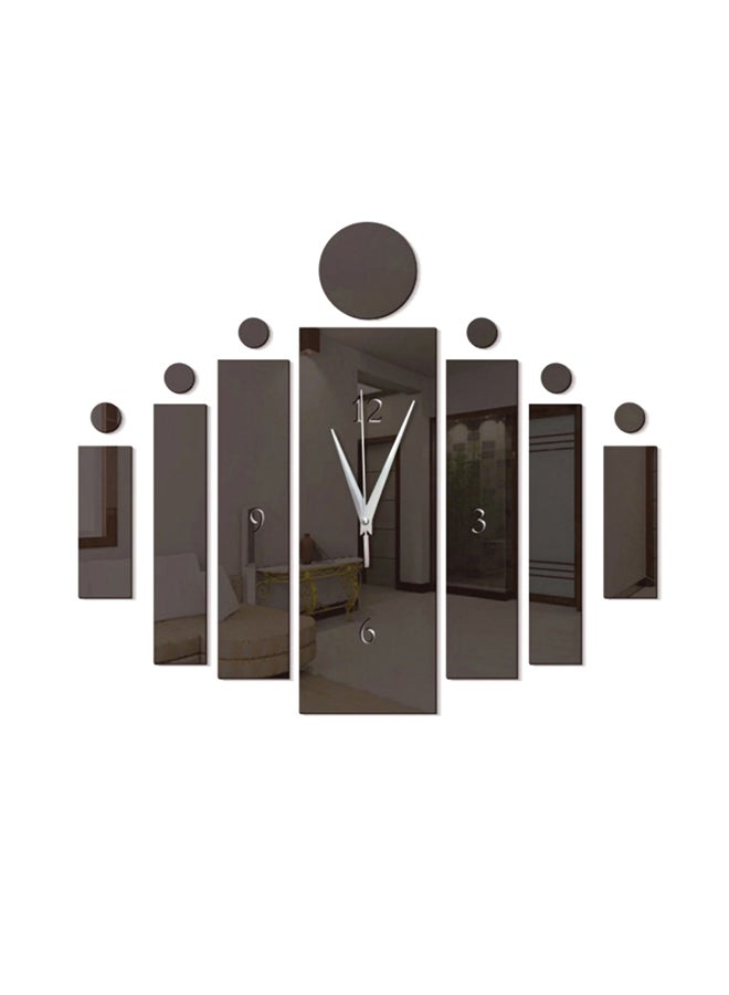 14-Piece Decorative Clock Style Wall Sticker Set Black 13 x 32cm
