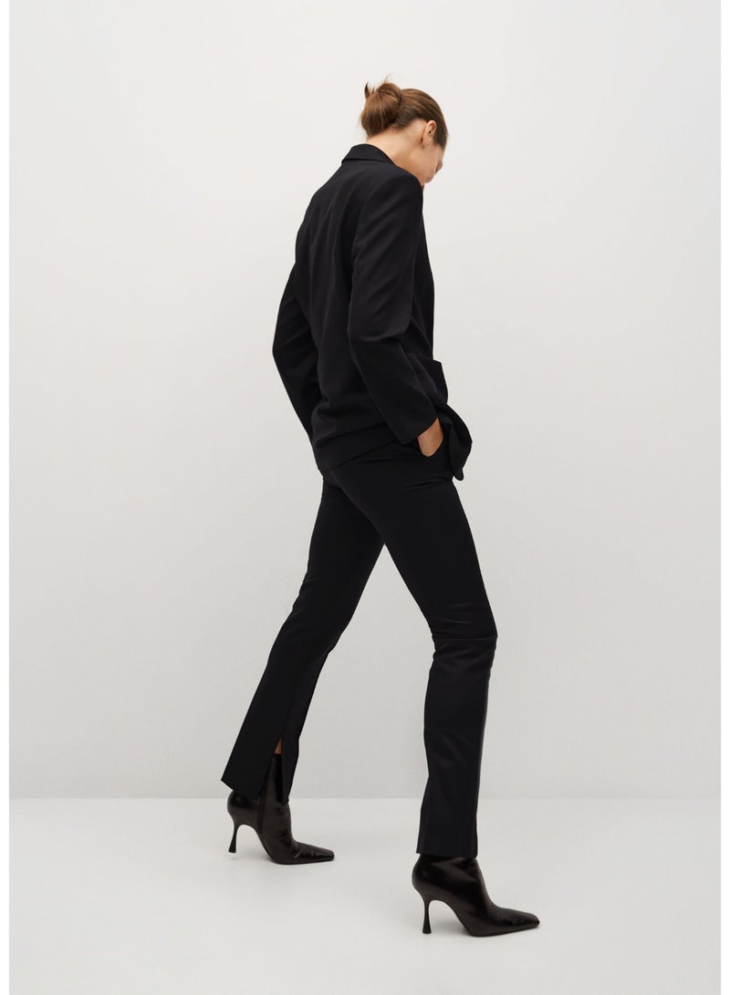 Essential Structured Tailored Front Pocket Details Blazer Black