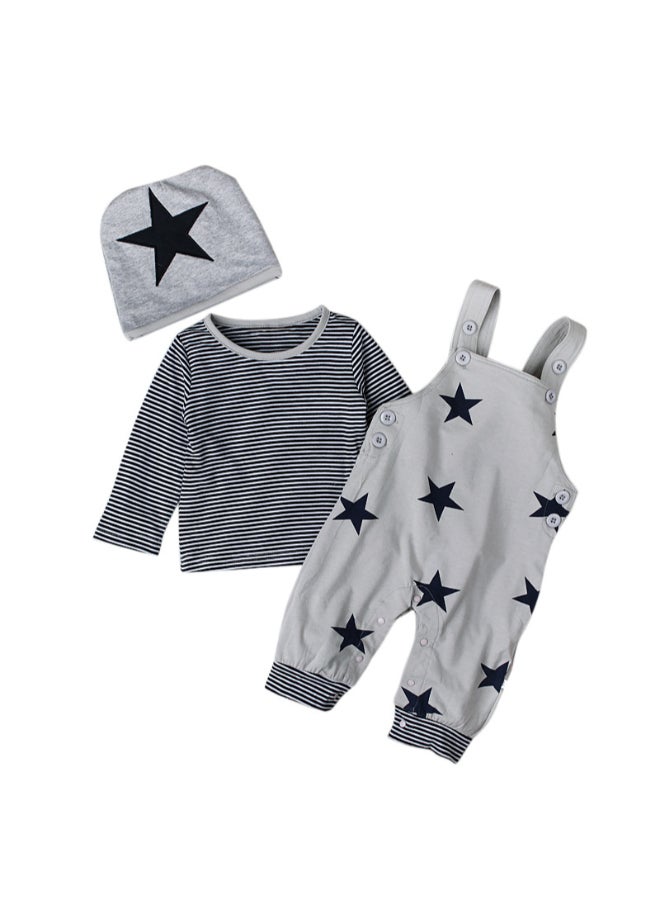 جولي طقم ملابس من 3 قطع رمادي/أسود - Image 1