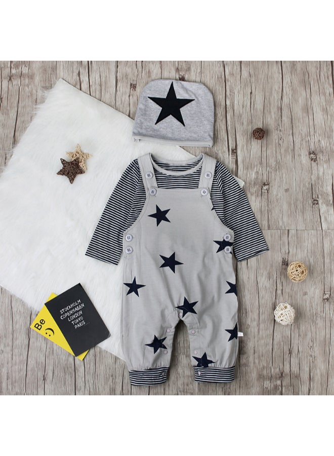 جولي طقم ملابس من 3 قطع رمادي/أسود - Image 2