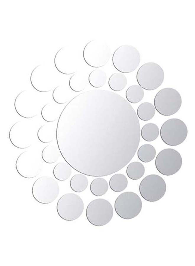 شاربدو ملصق جداري بنمط مرآة فضي - Image 1