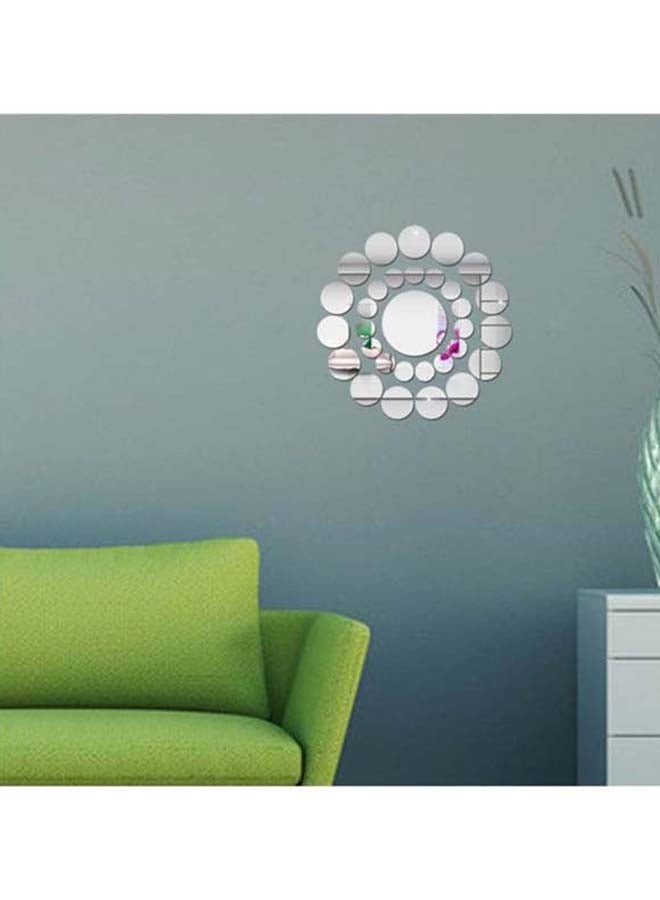 شاربدو ملصق جداري بنمط مرآة فضي - Image 2