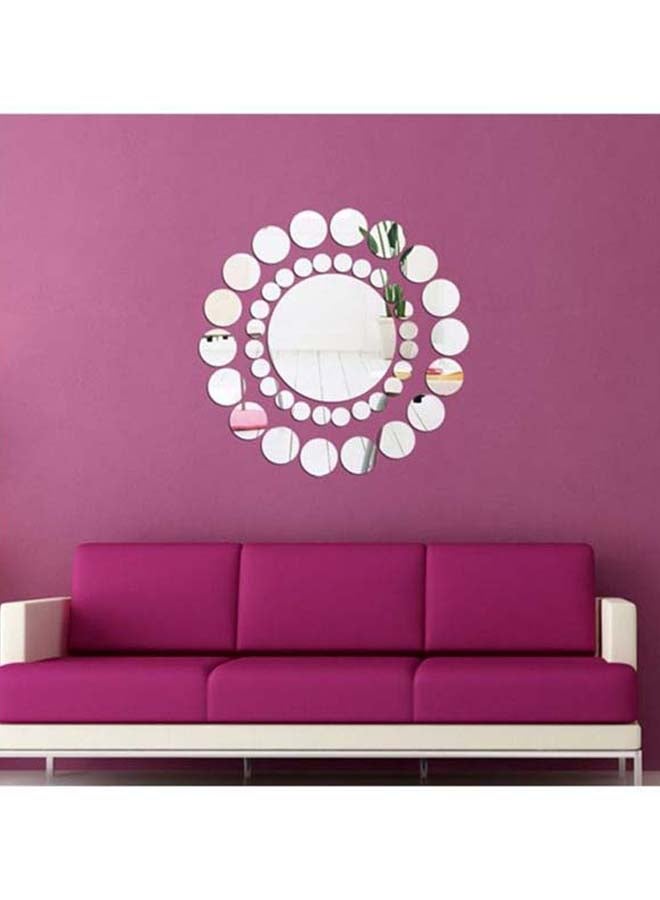 شاربدو ملصق جداري بنمط مرآة فضي - Image 3