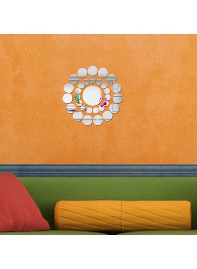 شاربدو ملصق جداري بنمط مرآة فضي - Image 4