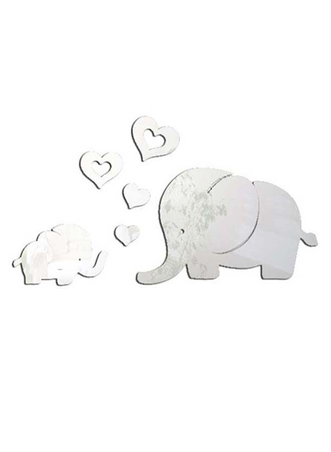 Sharpdo Animal Shape Mirror Style Wall Sticker Silver - Image 1