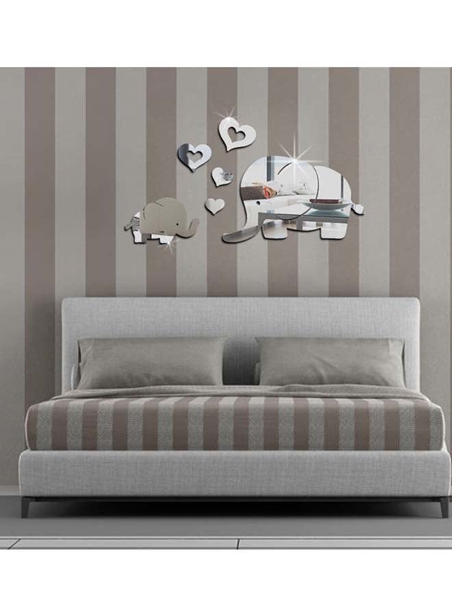 Sharpdo Animal Shape Mirror Style Wall Sticker Silver - Image 2