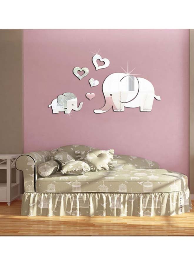 Sharpdo Animal Shape Mirror Style Wall Sticker Silver - Image 3
