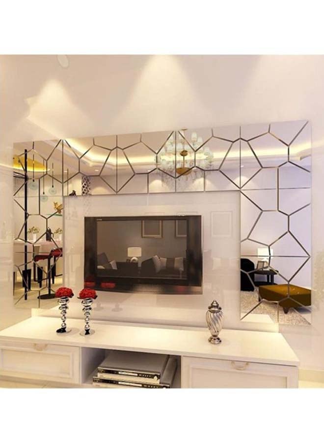 Sharpdo - Mirror Style Wall Sticker Silver - Image 1