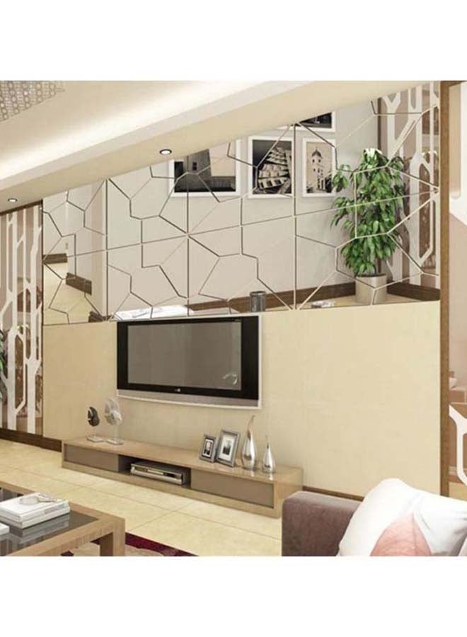 Sharpdo - Mirror Style Wall Sticker Silver - Image 1