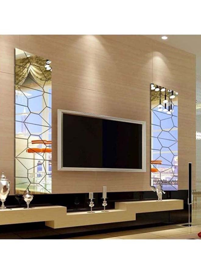 Sharpdo - Mirror Style Wall Sticker Silver - Image 1