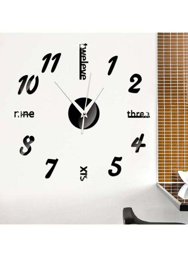 Sharpdo - Decorative Clock Style Wall Sticker Grey/Black 60x45centimeter - Image 1