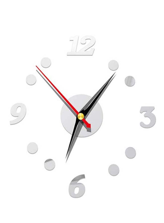 شاربدو ملصق جداري للزينة بنمط ساعة فضي / أسود / أحمر 50 x 50سم - Image 1