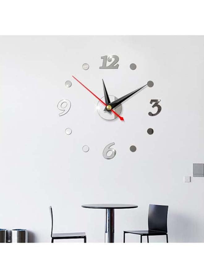 شاربدو ملصق جداري للزينة بنمط ساعة فضي / أسود / أحمر 50 x 50سم - Image 4