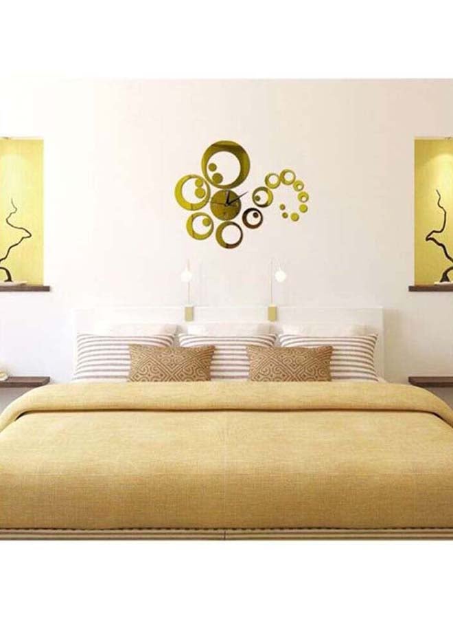 Sharpdo 15-Piece Decorative Clock Style Wall Sticker Set Gold 20cm - Image 2