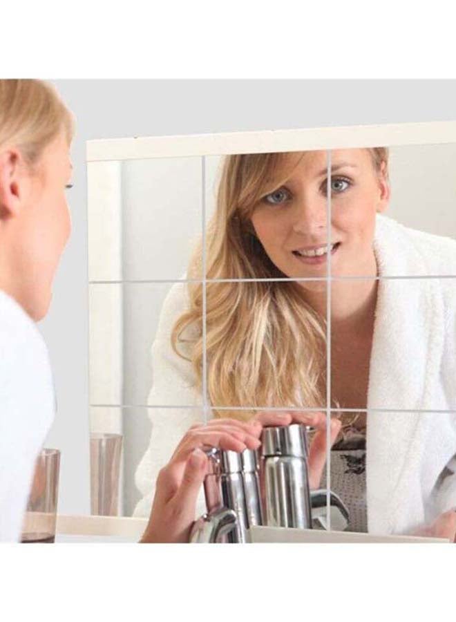 Sharpdo 9-Piece Mirror Style Wall Sticker Set Silver  - Image 2