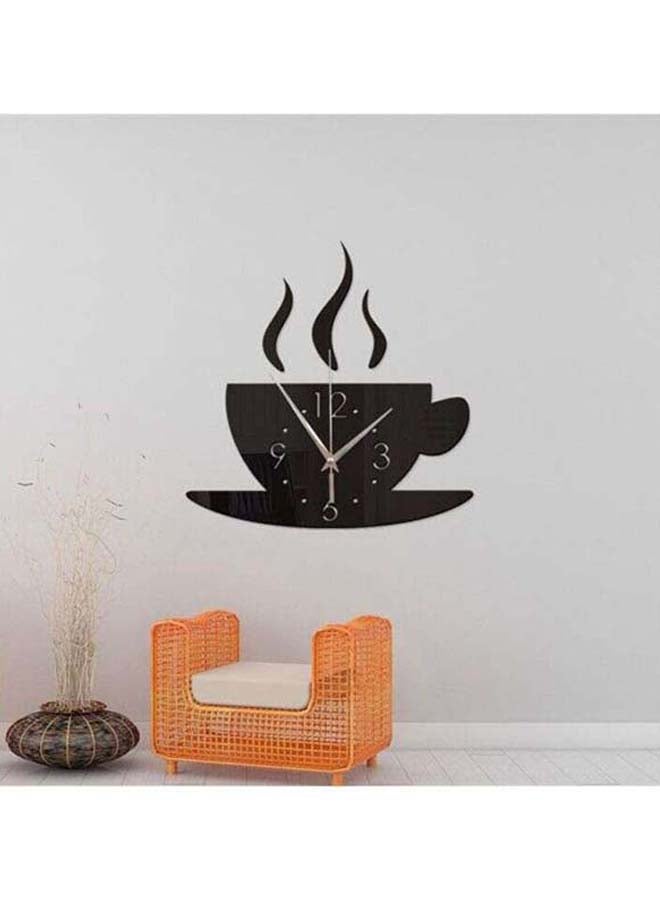 شاربدو ملصق جداري للزينة بشكل كوبٍ بنمط ساعة أسود/ أبيض 28 x 28سم - Image 2