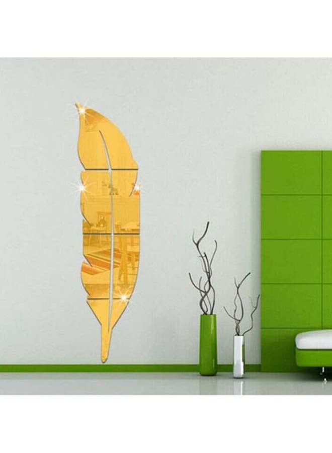 شاربدو ملصق جداري بتصميم ريش للتزيين ذهبي 120 x 30سم - Image 3