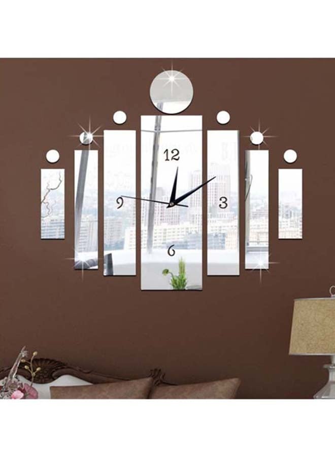 Sharpdo 14-Piece Decorative Clock Style Wall Sticker Set Silver/Black 13 x 32cm - Image 3
