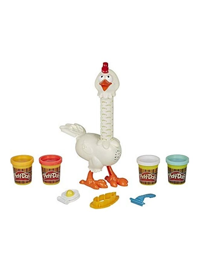 Play-Doh - Animal Crew Cluck-A-Dee Feather Fun Chicken Toy Playset With 4 Non-Toxic Colours - Image 1