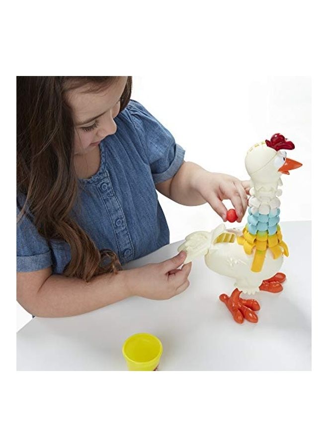 Play-Doh - Animal Crew Cluck-A-Dee Feather Fun Chicken Toy Playset With 4 Non-Toxic Colours - Image 1