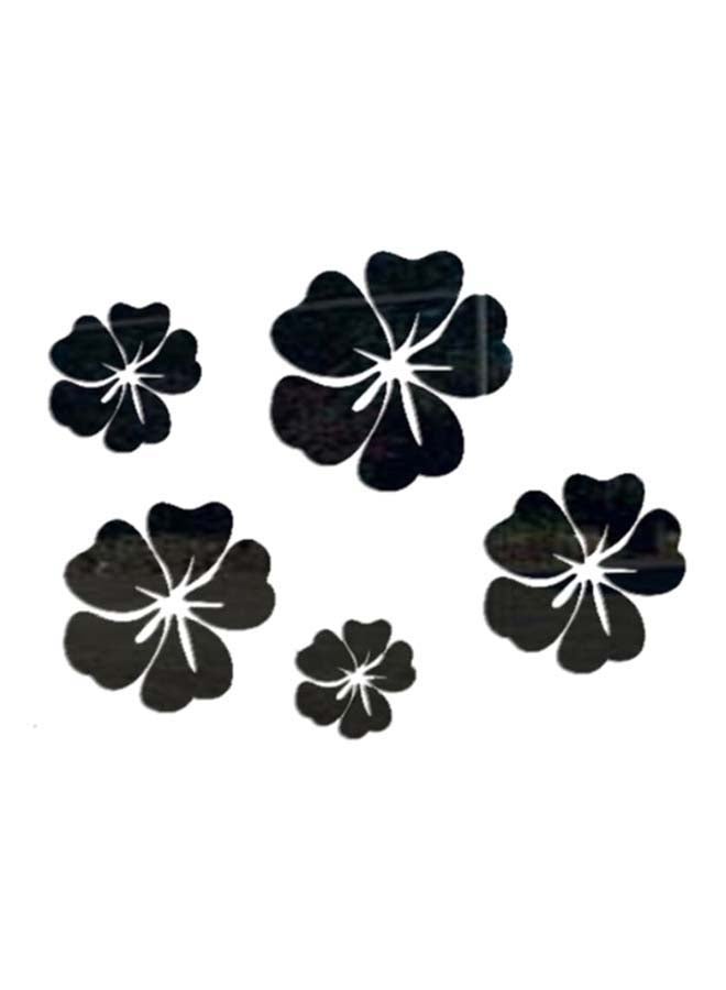 شاربدو طقم ملصق جداري بشكل ورود من 5 قطع أسود - Image 1