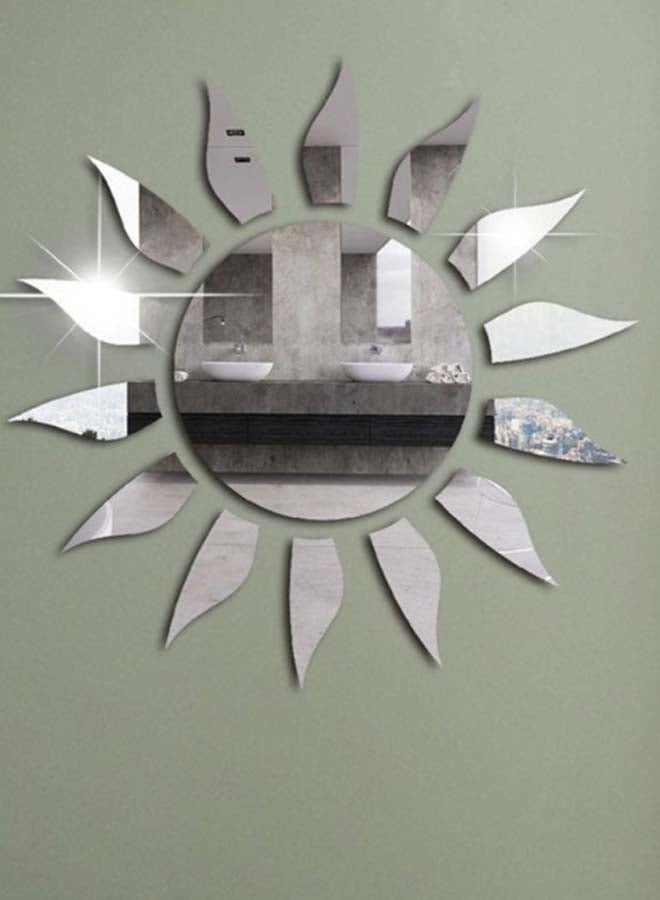Sharpdo Sun Wall Decoration Sticker Silver 59 x 59cm - Image 2