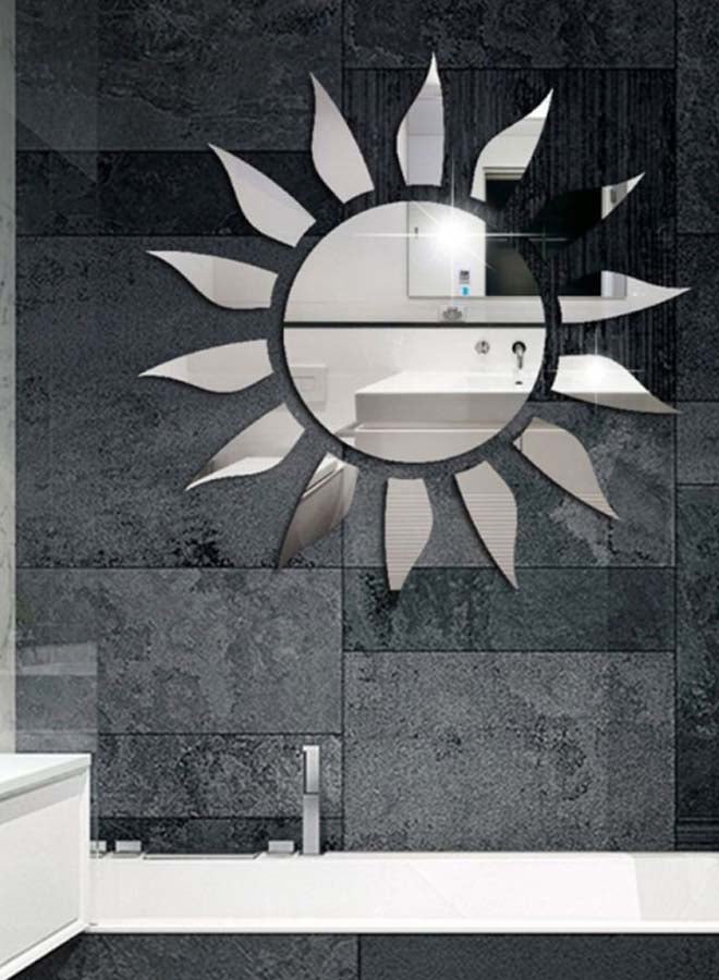 Sharpdo Sun Wall Decoration Sticker Silver 59 x 59cm - Image 3
