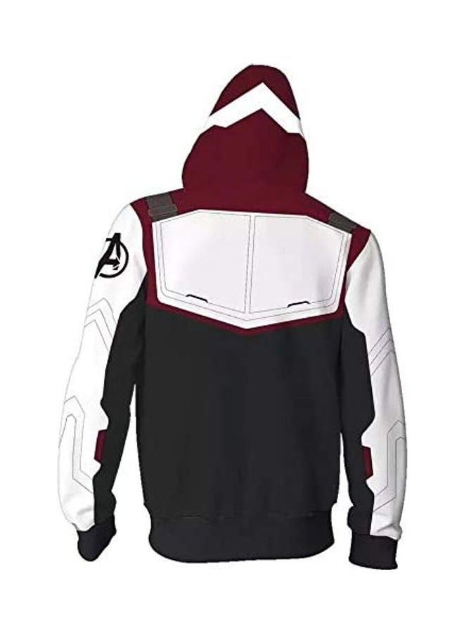 Generic Avengers Endgame 4 Zip-Up Hoodie White/Grey/Red  - Image 2