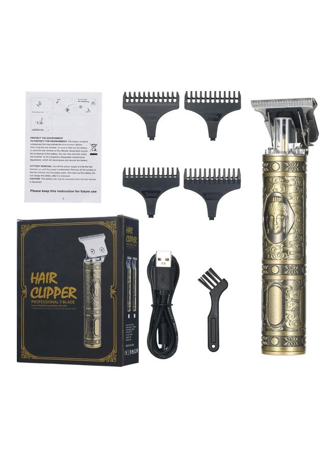 ماكينة قص شعر احترافية قابلة للشحن بشفرة على شكل حرف T متعدد الألوان 19 x 5.50 x 15.50سم - Image 1