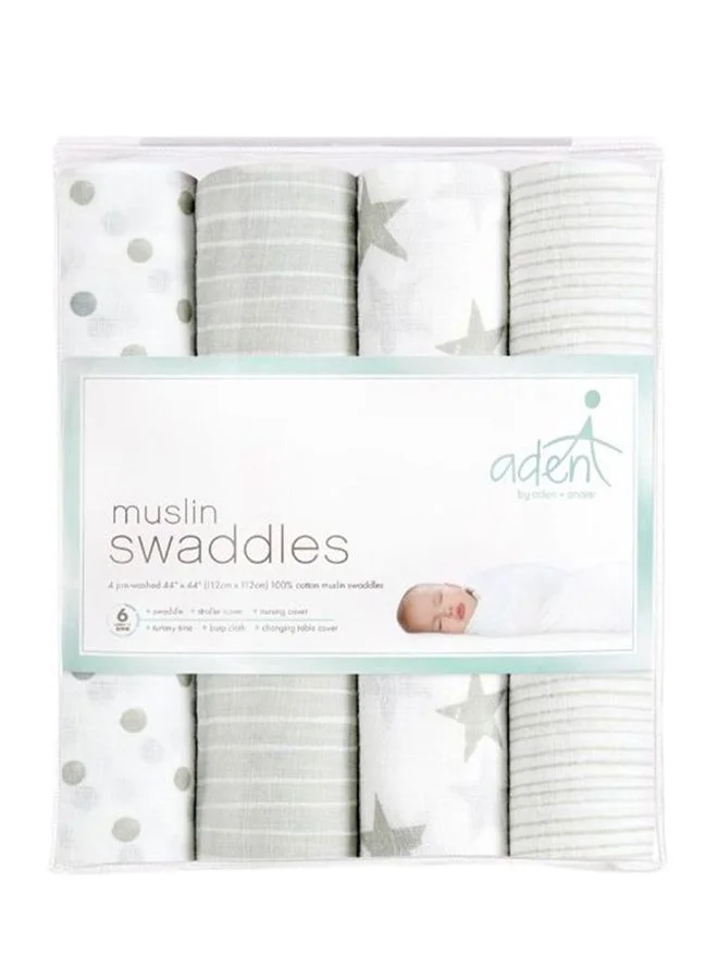 aden + anais Classic Swaddles, Pack of 4 - Dusty