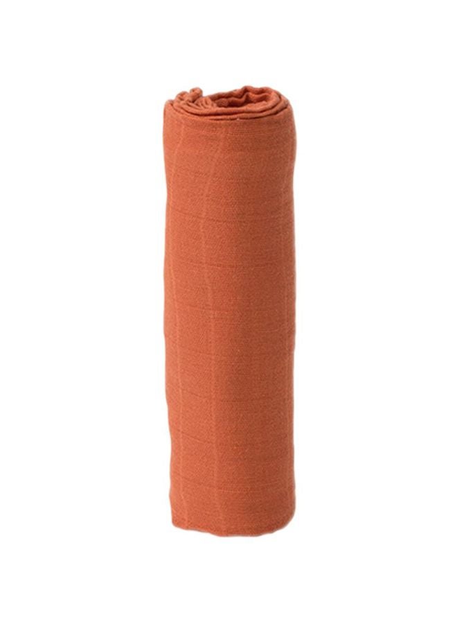 Cotton Muslin Swaddle - Rust