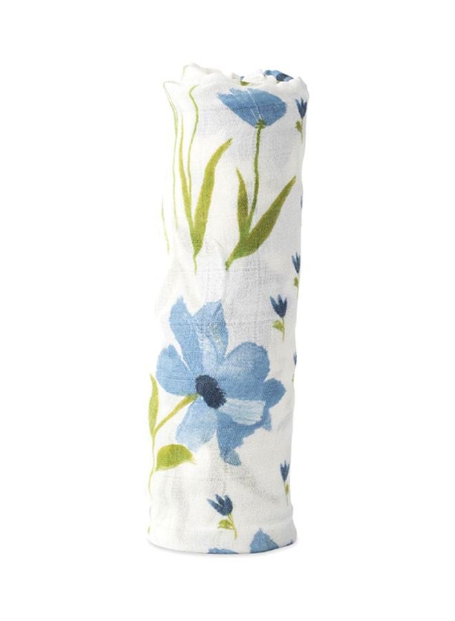 Deluxe Muslin Single Swaddle Blue Windflower - v1615811441/N14358230A_2