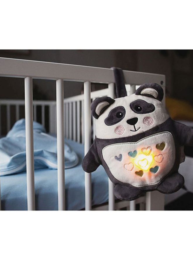 تومي تيبي دمية بيب ذا باندا تساعد على النوم قابلة للشحن ومزودة بأصوات وأضواء، لحديثي الولادة ألوان رمادي داكن/أبيض/أسود - Image 5