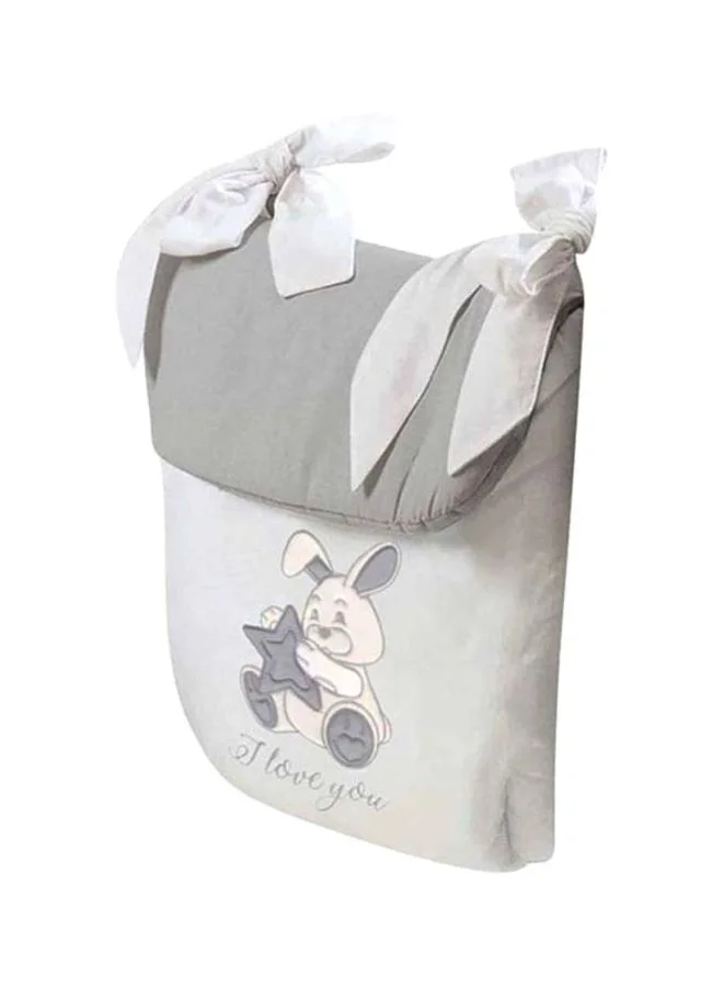 cam Cot Storage Bag Baby Pocket Beside, Linen Baby Nursery Organizer Bag, Washable, Crib, Playard Hanging Bag, Packet Organizer, Cribs, Diaper Caddy - White