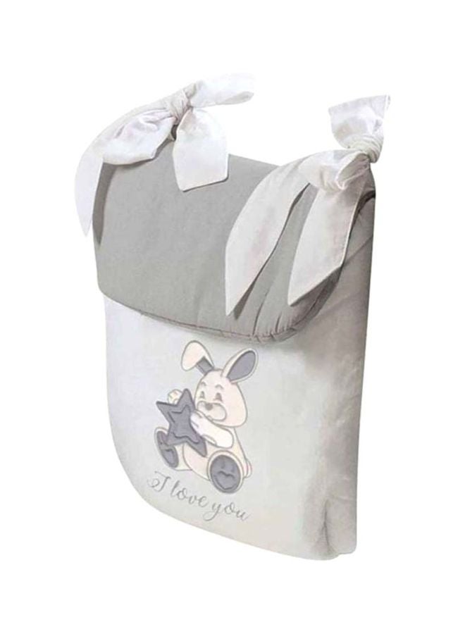 cam Cot Storage Bag Baby Pocket Beside, Linen Baby Nursery Organizer Bag, Washable, Crib, Playard Hanging Bag, Packet Organizer, Cribs, Diaper Caddy - White  - Image 1