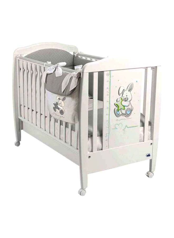 cam Cot Storage Bag Baby Pocket Beside, Linen Baby Nursery Organizer Bag, Washable, Crib, Playard Hanging Bag, Packet Organizer, Cribs, Diaper Caddy - White  - Image 2