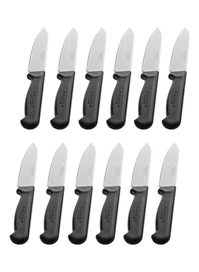 Dania 12-Piece Knife Set Silver/Black